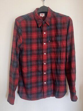 LEVI'S PLAID BUTTON UP SHIRT MEN'S MEDIUM
